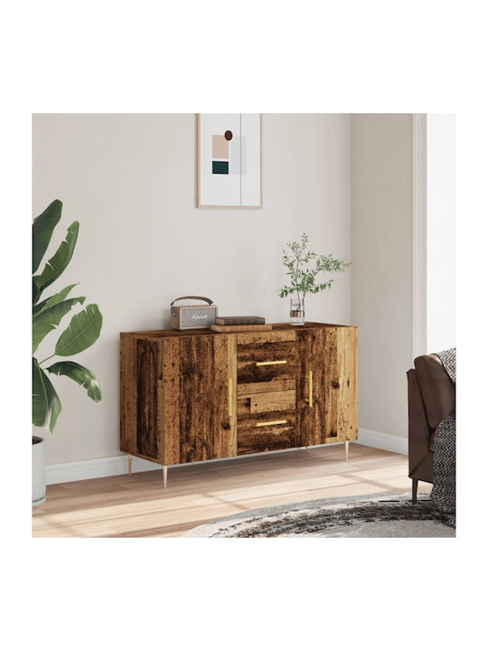 Sideboard Wooden with Drawers Coffee 100x36x60cm