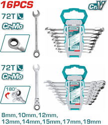 Total THT103RK166 Set German Polygon Wrenches with Size from 8mm to 19mm 16 Pieces Total THT103RK166 Set German Polygon Wrenches with Size from 8mm to 19mm 16 Pieces