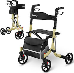 Gold Senior Walker Seat Shopping Bag Support Up To 136kg Gold Senior Walker Seat Shopping Bag Support Up To 136kg