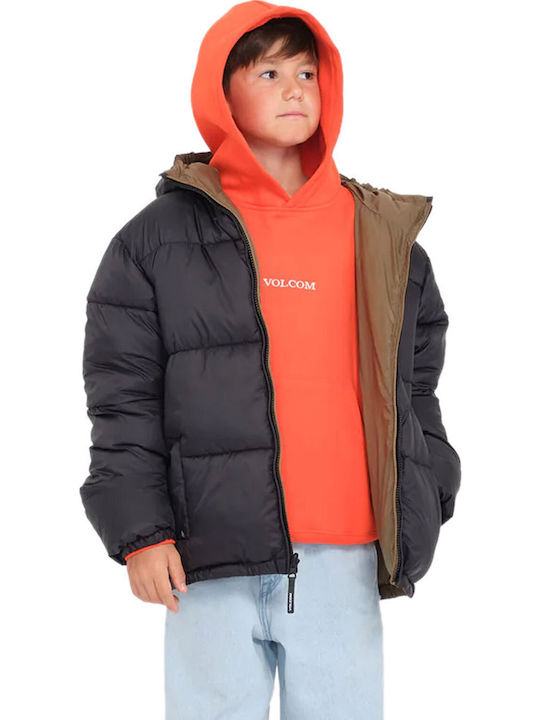 Kinder Steppjacke mit Kapuze Black Iconic