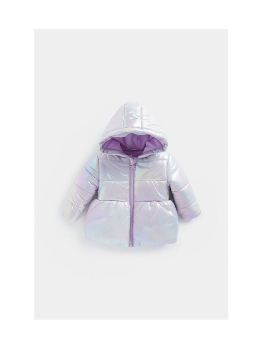 Geci Pentru Copii Casual Scurt Cu Captuseala Și Glugă Violet