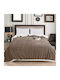 My Home Luxury Sherpa Single Blanket 160x220cm Brown