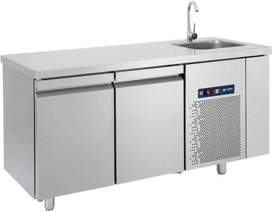 Prochef Ecoline Counter Refrigerator with Sink 40x40 2 Doors