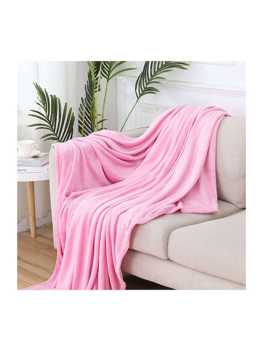 Astron Italy Ριχτάρι Πολυθρόνας Γούνινο 130x160εκ. Pink 19765