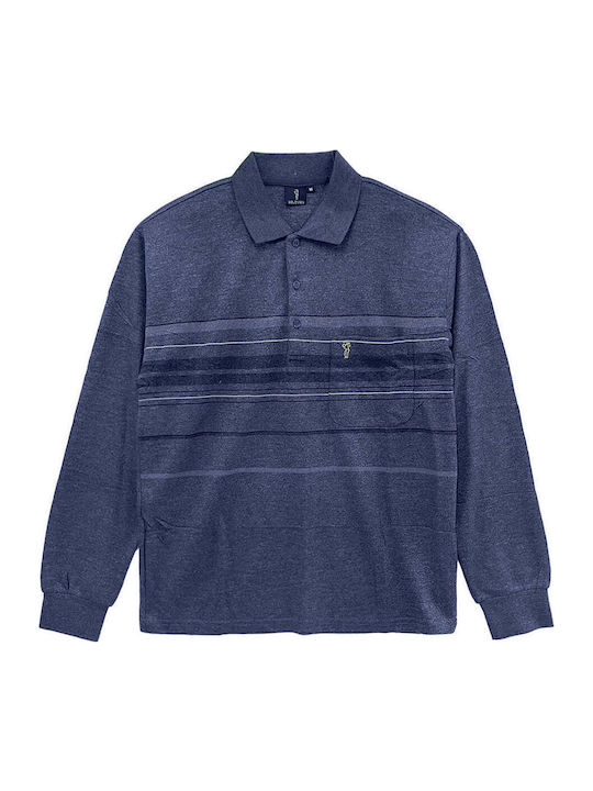 Polo Long Sleeve Blouse Blue