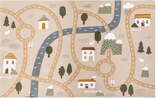 Kids Synthetic Rug Road 100x150cm