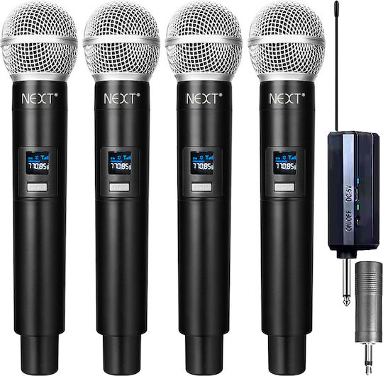 Next GS-554 4pcs Ασύρματο Μικρόφωνο Χειρός για Φωνητικά
