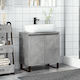 vidaXL Countertop without Sink L58xW33xH60cm Gray Concrete