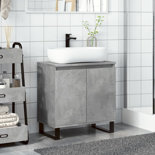 vidaXL Countertop without Sink L58xW33xH60cm Gray Concrete