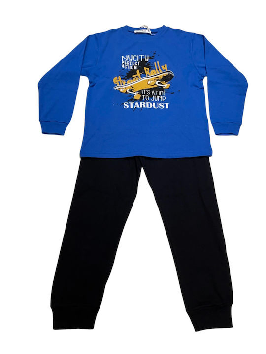 Stardust Kinder Schlafanzug Winterlich Blau