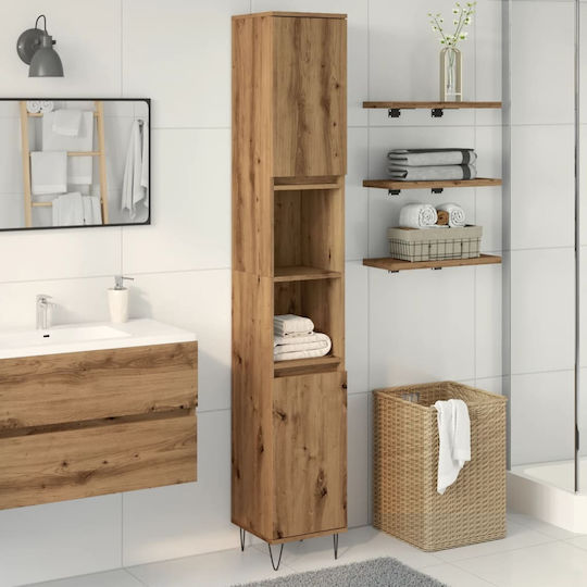vidaXL Badezimmersäule Boden H30xB30xH190cm Eiche