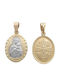 Goldjewels Κολιέ Διπλό Φυλαχτό Παναγία από Χρυσό 9Κ