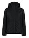 Women's Short Lifestyle Jacket Waterproof for Winter with Hood Black