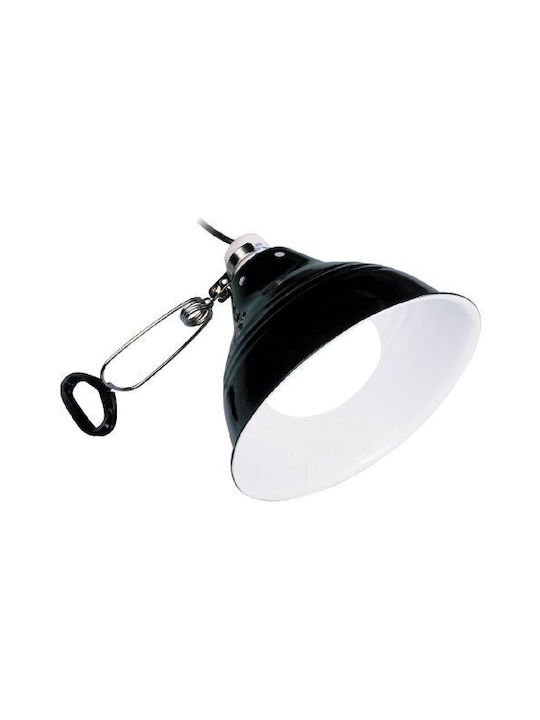 Exo Terra Glow Light Porzellan-Klemmlampe Lichtreflektor Lampen bis zu 100W Durchmesser 14cm Schwarz