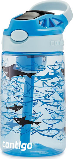 Contigo Sharks Παιδικό Παγούρι Πλαστικό με Καλαμάκι Non Spill 420ml