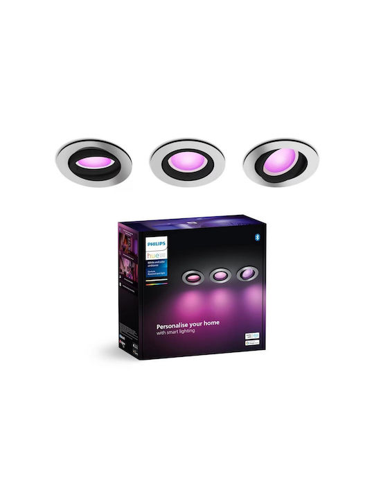 Philips Centura Round Metallic Ceiling Spot with Built-in LED