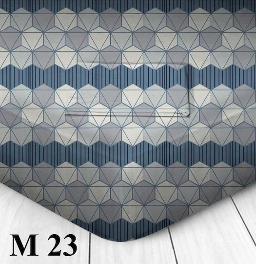 Marwa Чаршаф Единично с Ластик 100x200+30см. Геометричен M M-23