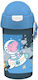 Must Team Sticlă Pentru Copii Peppa Pig Din Plastic Cu Pai Albastru 500ml