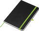 Notebook A5 Black Green Engraving