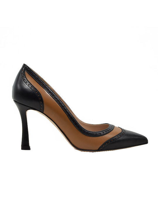 Fardoulis Leather Tabac Brown Heels