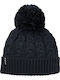 Beanie Γυναικείος Fleece Σκούφος Πλεκτός σε Μαύρο χρώμα