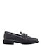 Δερμάτινα Γυναικεία Loafers σε Γκρι Χρώμα
