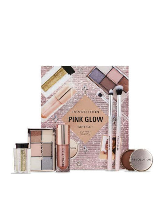 Revolution Beauty Pink Glow Gift Set Makeup Palettes & Sets for Face Eyes & Lips Pink Glow 2 Pieces