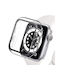 Carcasă transparentă cu cadru dur 2-în-1 + sticlă temperată pentru Apple Watch 46mm