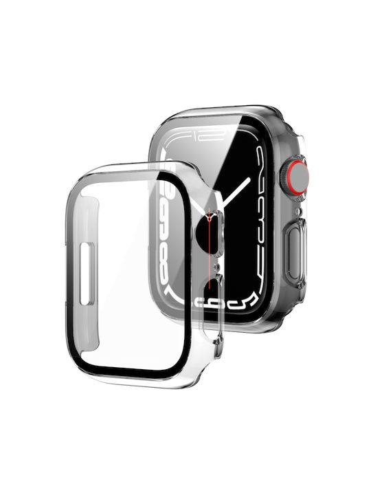 2-in-1 Hard Frame Clear Case + Tempered Glass for Apple Watch 40mm
