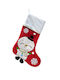 Christmas Decorative Red Socks with Snowmen Snowman L43cm