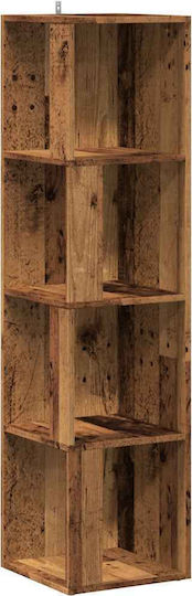 Eckiges Wandregal Braune 33x33x132cm