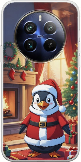Xmas Animals Penguin Realme 12+ 5g Flexible TPU Transparent Silicone