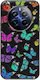 Colorful Butterflies Realme 12+ 5g Black Tpu Μαύρη Σιλικόνη