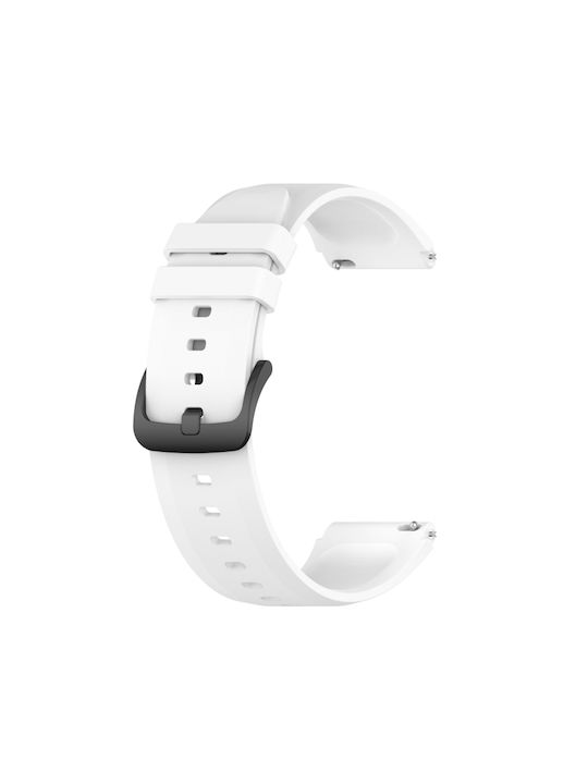 Лъскава силиконова каишка с шарка за Xiaomi Redmi Watch 5 Active Xiaomi Redmi Watch 5 Lite 48mm Бяла