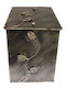 GTMED Metallic Box Wood Storage 37x54x44cm Black
