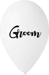 13" Printed White Groom Balloon 25pcs
