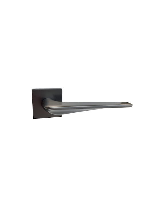 Door Handle Rosette Zamak Anthracite W400 Pair Interior Door
