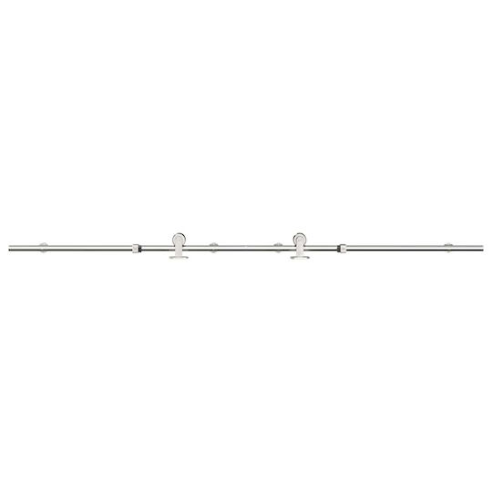 Vidaxl Schiebetürmechanismus Silber 200 cm Edelstahl