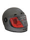 STR Heritage Grey Mat Motorcycle Helmet Full Face ECE 22.06