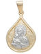 Goldjewels Halskette Amulett Göttliche Mutter aus Gold 14K