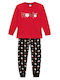 Minerva Kids' Pajamas Winter red XMAS HOHOHO!