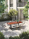 Scaun de exterior Aluminiu Onda Terracotta 60x60x68cm