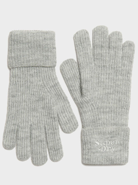 Superdry Unisex Knitted Gloves Gray