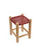 Hocker Für das Wohnzimmer Hölzernes Noor Red 35x35x47cm