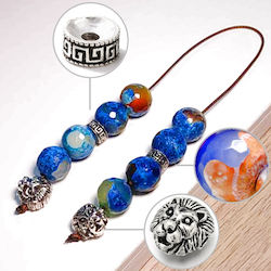 Handmade Blue Agate Worry Beads