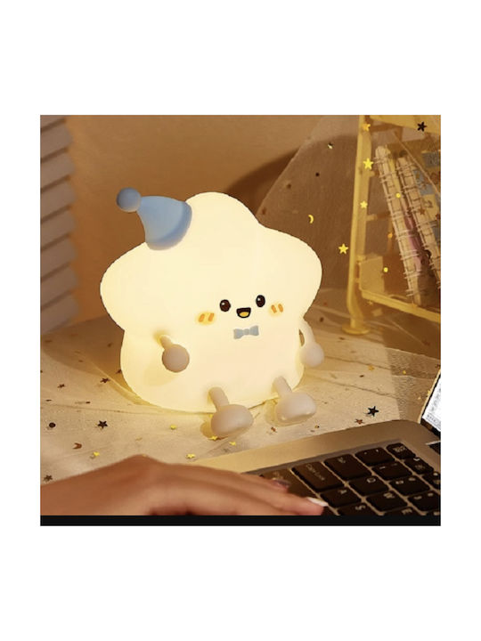 Kids Decorative Lamp with Stars Projection White 13.8x13.6x13.6cm