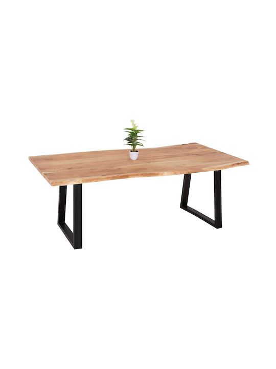 Montana Table Dining Room from Solid Wood & Metal Solid Acacia Wood 200x93x78cm
