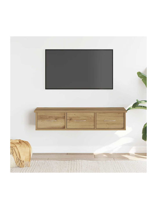 Wand Wohnzimmer Schrank aus Spanplatte Artisia Eiche 88x26x18.5cm