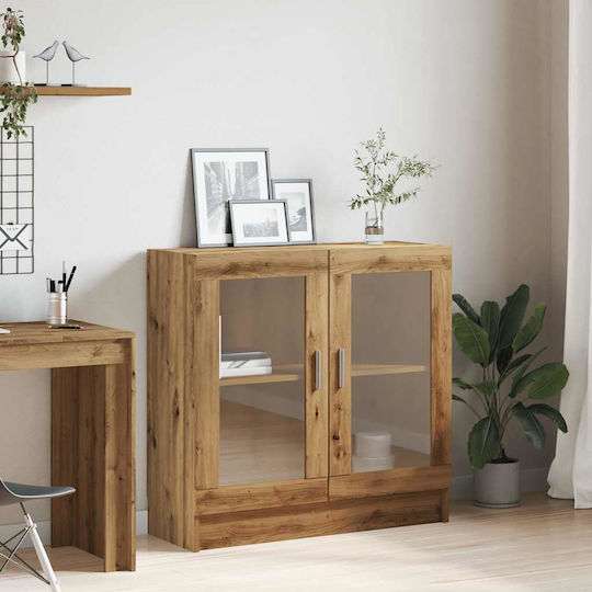 Βιτρίνα Σαλονιού από Μοριοσανίδα Καφέ 82.5x30.5x80cm