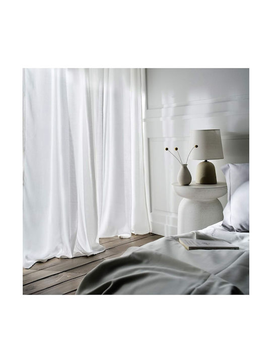 Gofis Home Κουρτίνα με Τρέσα Renata Λευκή 140x280εκ.